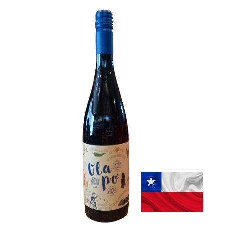 Vinho Chileno Merlot Ola Pô 2023 750ml