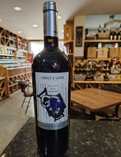 Vinho Tinto Lorenzo & Gaspar Gran Wine of Chile Reserva Carmenérè & Merlot 750ml G G - Imagem 2